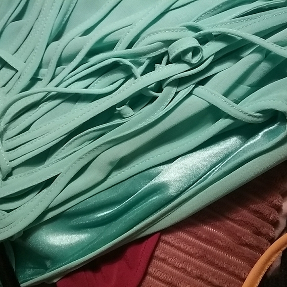 Fringe Short Blue Dress - Picture 2 of 6